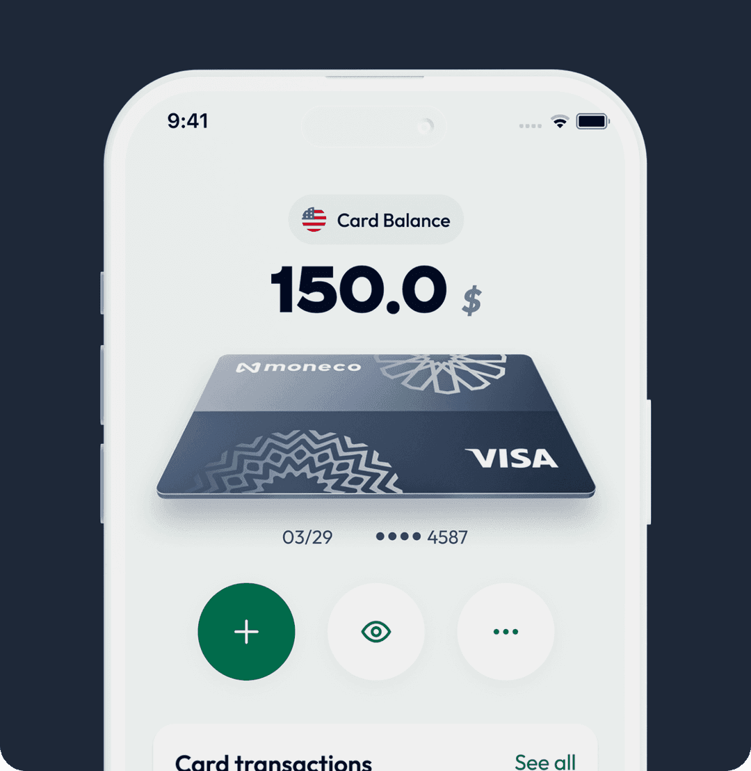 Une carte VISA internationale